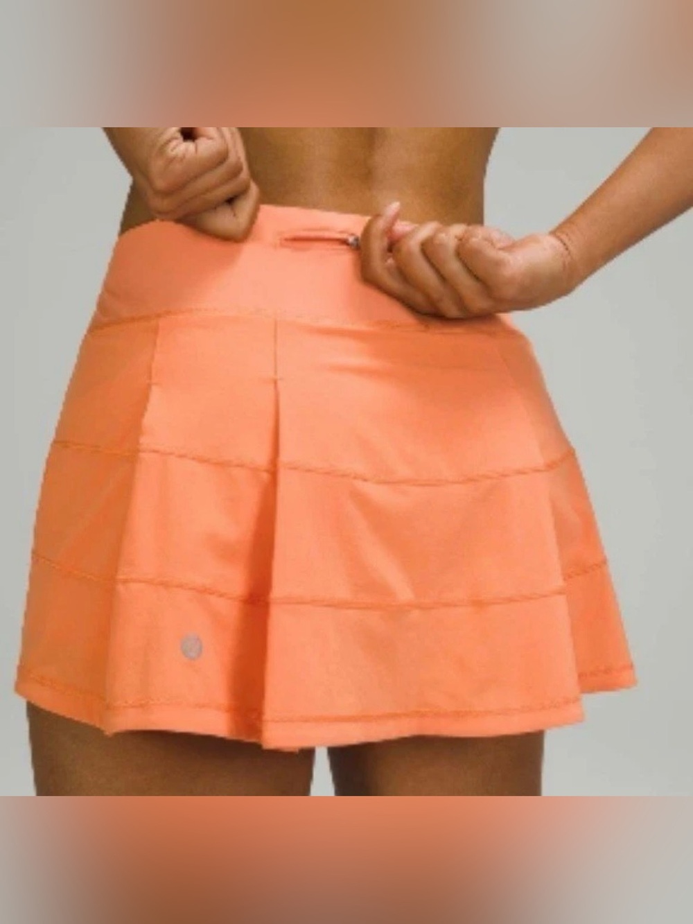 Lululemon Women’s 8 Pace Rival Skirt Skort Orange Coral Pickleball Tennis Run
